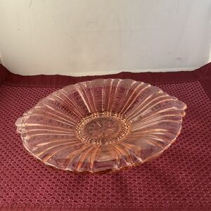Anchor Hocking vintage old cafe pink depression glass 1936-40 dish